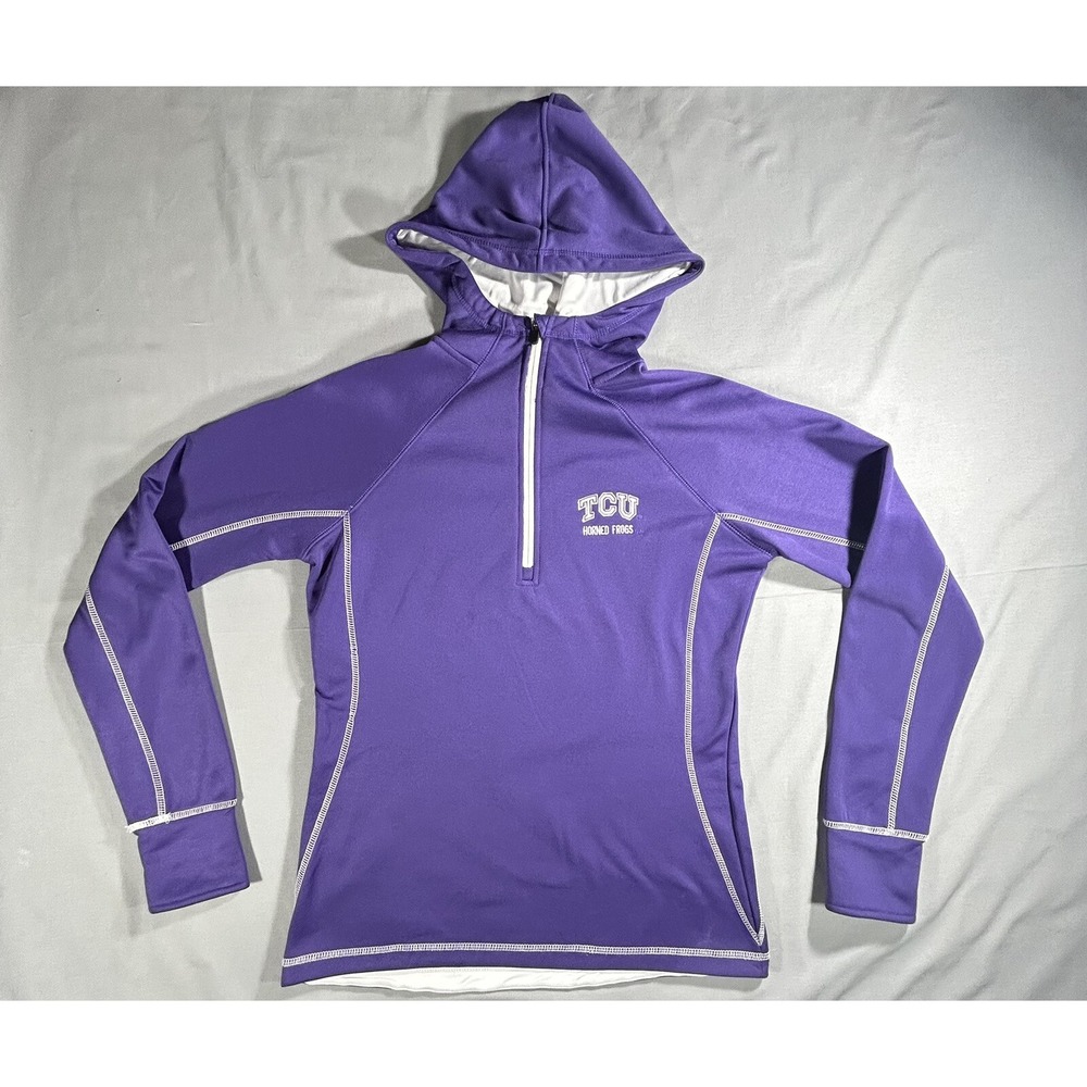Colosseum Texas Christian University‎ 1/4 zip pullover hoodie womens large